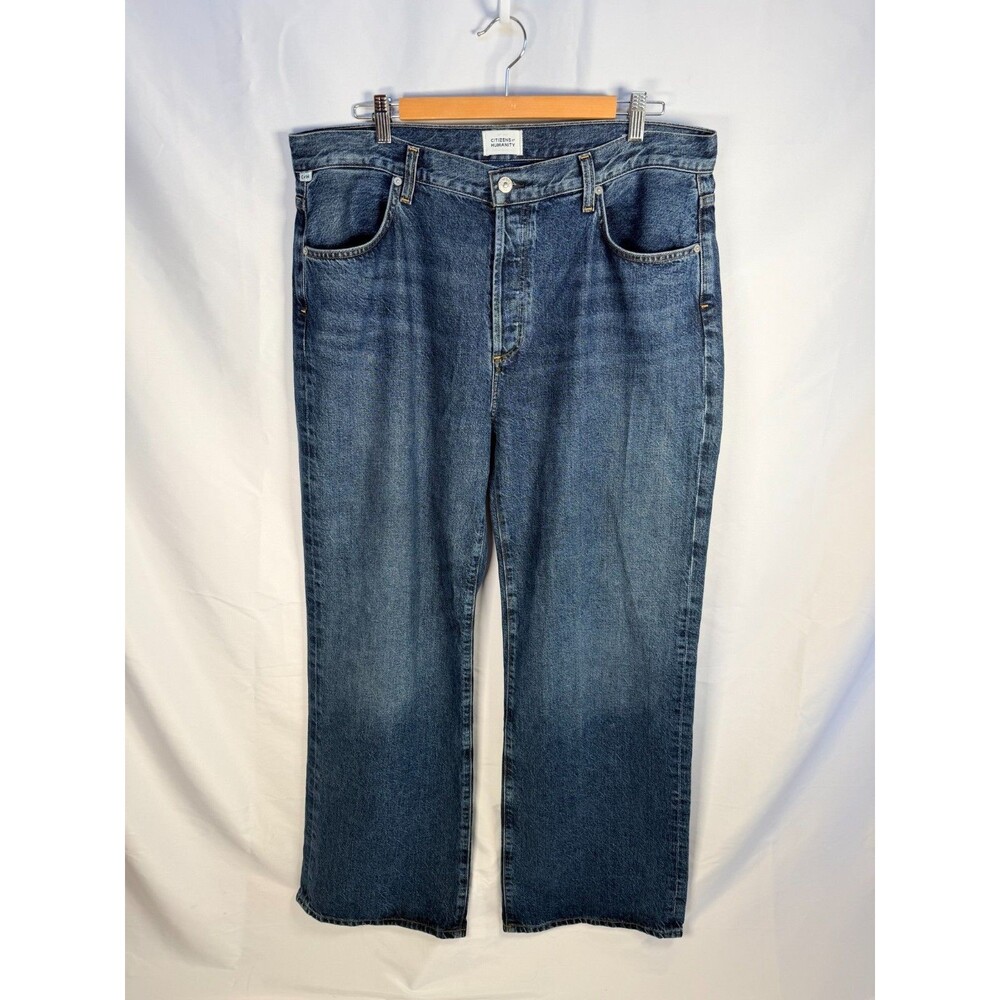Citizens of Humanity Annina Jeans Women's 34 High Rise Wide Leg Blue Lyocell